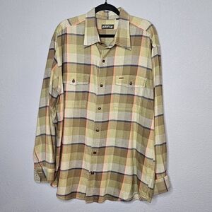 Orvis Luxury Flannel Men’s Size XL Plaid Long Sleeve Button Front Shirt Fairbank